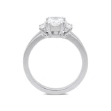 18ct White Gold 1.31ct Diamond Trilogy Ring BLC-069