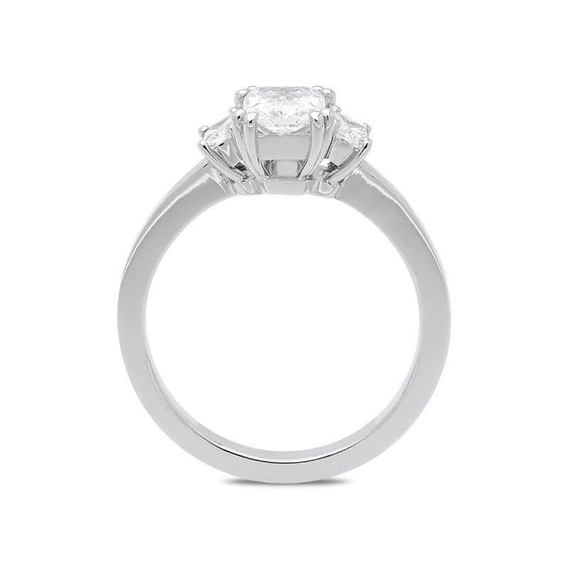 18ct White Gold 1.31ct Diamond Trilogy Ring BLC-069