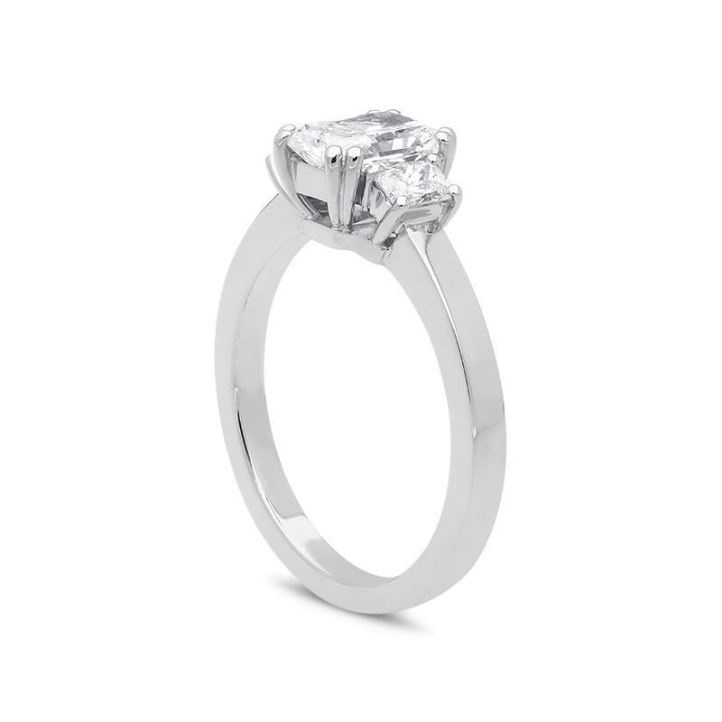 18ct White Gold 1.31ct Diamond Trilogy Ring BLC-069