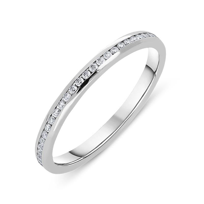 18ct White Gold Diamond Channel Set Full Eternity Ring, BNN-138.