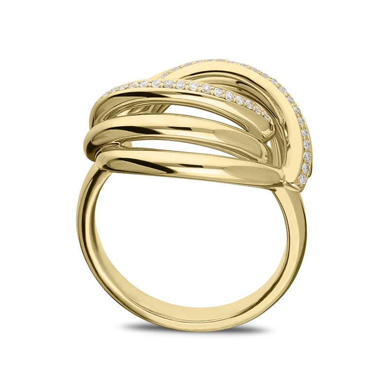 18ct Yellow Gold 0.17ct Diamond Dress Ring, STC-062.