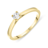 18ct Yellow Gold 0.19ct Brilliant Cut Diamond Solitaire Ring BLC-088