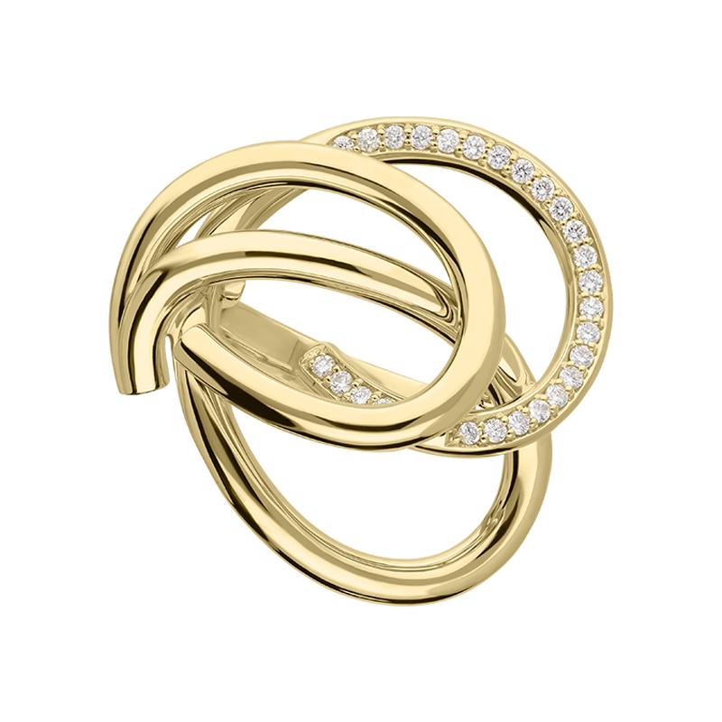 18ct Yellow Gold 0.21ct Diamond Ring, STC-063.