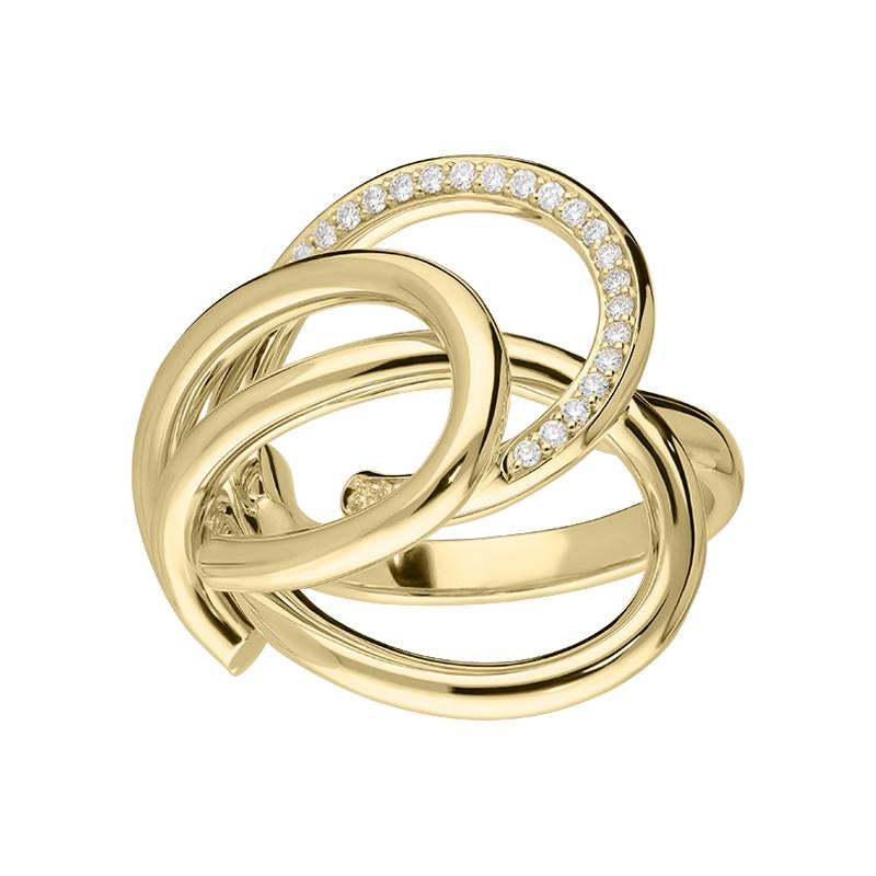 18ct Yellow Gold 0.21ct Diamond Ring, STC-063.