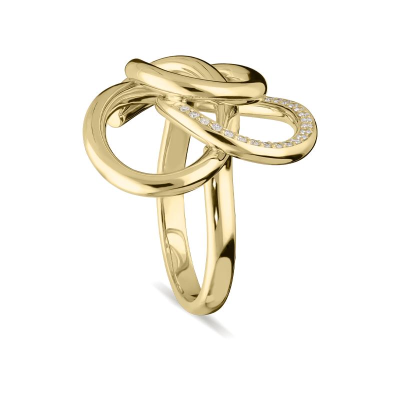 18ct Yellow Gold 0.21ct Diamond Ring, STC-063.