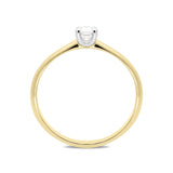 18ct Yellow Gold 0.25ct Diamond Brilliant Cut Solitaire Ring, BLC-027.