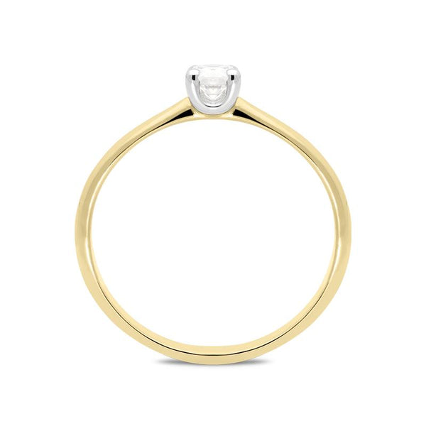 18ct Yellow Gold 0.25ct Diamond Brilliant Cut Solitaire Ring, BLC-027.