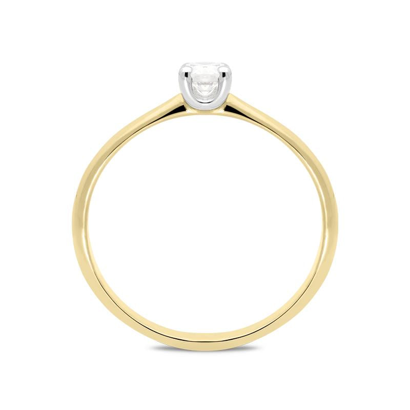 18ct Yellow Gold 0.25ct Diamond Brilliant Cut Solitaire Ring, BLC-027.
