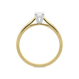 18ct Yellow Gold 0.25ct Diamond Brilliant Cut Solitaire Ring, FEU-746. 