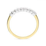18ct Yellow Gold 0.25ct Diamond Claw Set Eternity Ring FEU-2016