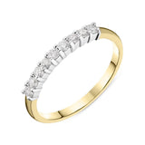 18ct Yellow Gold 0.26ct Diamond Claw Set Eternity Ring FEU-2060