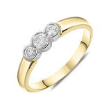18ct Yellow Gold 0.26ct Diamond Trilogy Ring F166/A/63