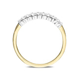 18ct Yellow Gold 0.27ct Diamond Half Eternity Ring, FEU-2135.