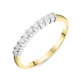 18ct Yellow Gold 0.27ct Diamond Half Eternity Ring FEU-2194