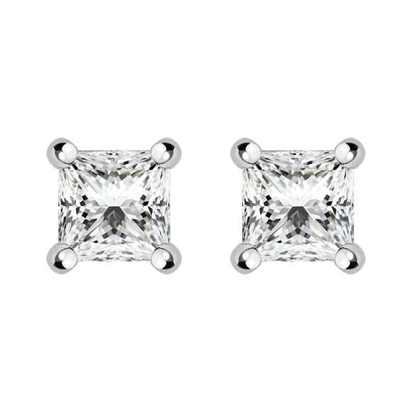 Mens princess outlet cut earrings