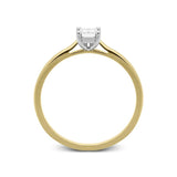 18ct Yellow Gold 0.33ct Diamond Princess Cut Solitaire Ring, FEU-760.