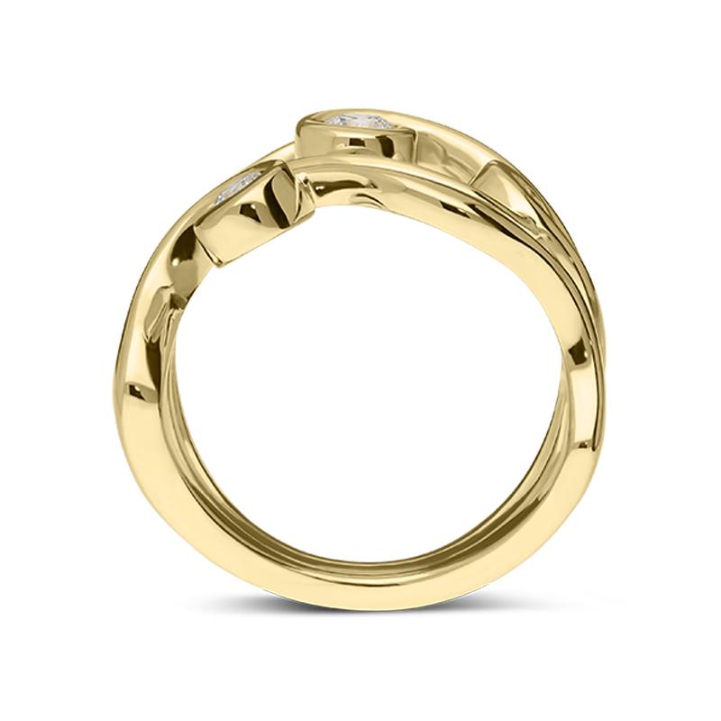 18ct Yellow Gold 0.35ct Diamond Bubble Ring