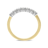 18ct Yellow Gold 0.35ct Diamond Claw Set Eternity Ring FEU-1760