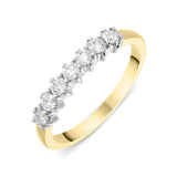 18ct Yellow Gold 0.35ct Diamond Claw Set Eternity Ring FEU-1760