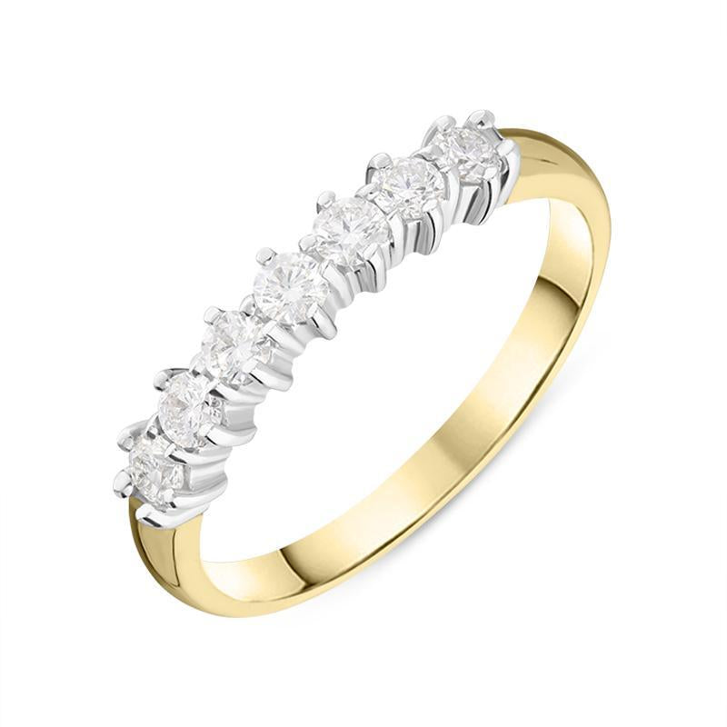 18ct Yellow Gold 0.35ct Diamond Claw Set Eternity Ring FEU-1911