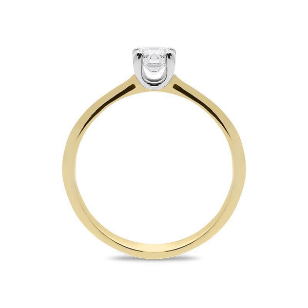 18ct Yellow Gold 0.40ct Diamond Brilliant Cut Solitaire Ring, BLC-028.