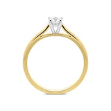 18ct Yellow Gold 0.40ct Diamond Brilliant Cut Solitaire Ring, FEU-750. 
