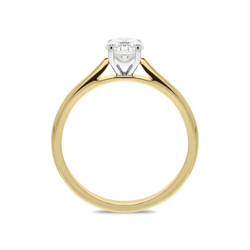 18ct Yellow Gold 0.51ct Diamond Brilliant Cut Solitaire Ring, FEU-1778. 