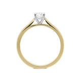 18ct Yellow Gold 0.53ct Diamond Solitaire Ring, FEU-714.