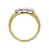 18ct Yellow Gold 0.53ct Diamond Trilogy Ring, FEU-1527.