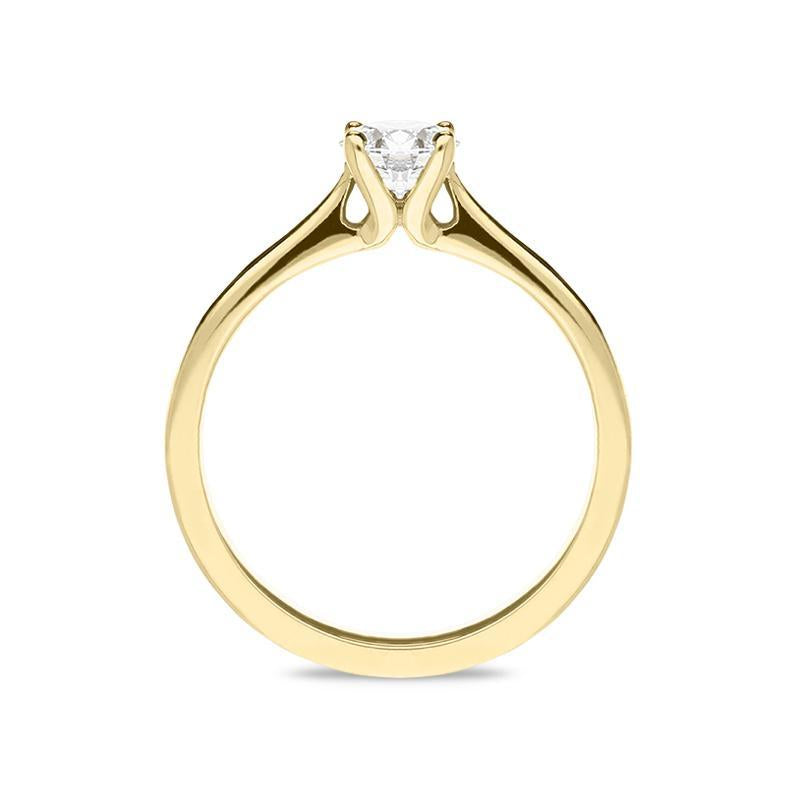 18ct Yellow Gold 0.55ct Diamond Brilliant Cut Solitaire Ring, R566.