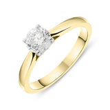 18ct Yellow Gold 0.71ct Diamond Brilliant Cut Solitaire Ring, FEU-1781. 