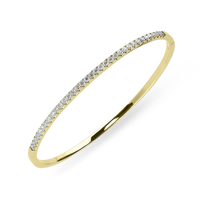 18ct Yellow Gold 0.92ct Diamond Bangle, G00115.