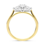 30186397 18ct Yellow Gold 0.41ct Diamond Trilogy Pear Cut Ring. FEU-2313