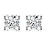 30183035 18ct White Gold 0.14ct Diamond Claw Set Solitaire Stud Earrings, BLC-183.