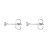 30183035 18ct White Gold 0.14ct Diamond Claw Set Solitaire Stud Earrings, BLC-183.