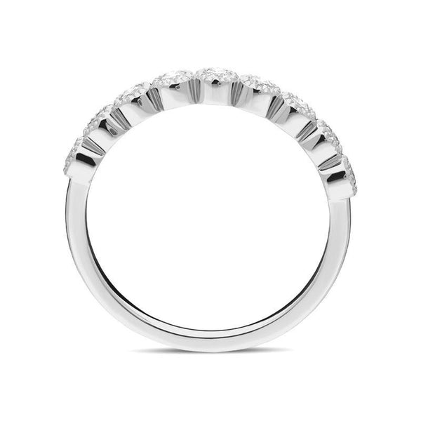 Platinum 0.27ct Diamond Bezel Set Half Eternity Ring