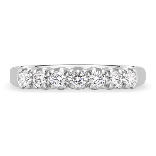 Platinum 0.30ct Diamond Claw Set Wedding Half Eternity Ring, FEU-2388_2