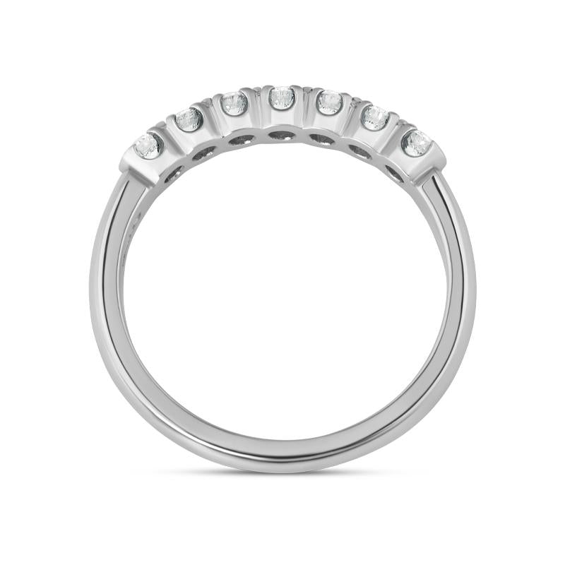 Platinum 0.30ct Diamond Claw Set Wedding Half Eternity Ring, FEU-2388_3