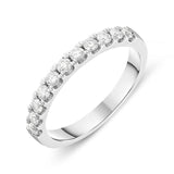 Platinum 0.40ct Diamond Half Eternity Ring, BNN-344.
