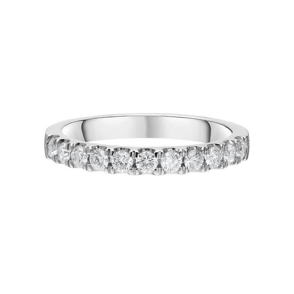 Platinum 0.40ct Diamond Half Eternity Ring, BNN-344.