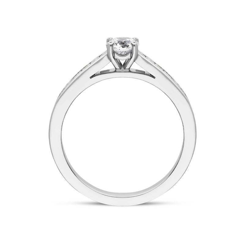 Platinum 0.68ct Diamond Brilliant Cut Ring, FEU-1203.