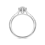 Platinum 0.89ct Diamond Set Shoulder Solitaire Ring, FEU-2392_4