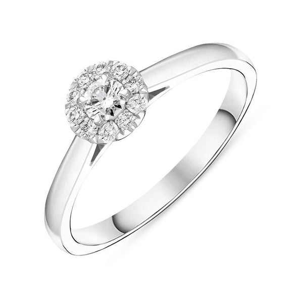 Platinum Brilliant Cut 0.20ct Diamond Round Ring BLC-168