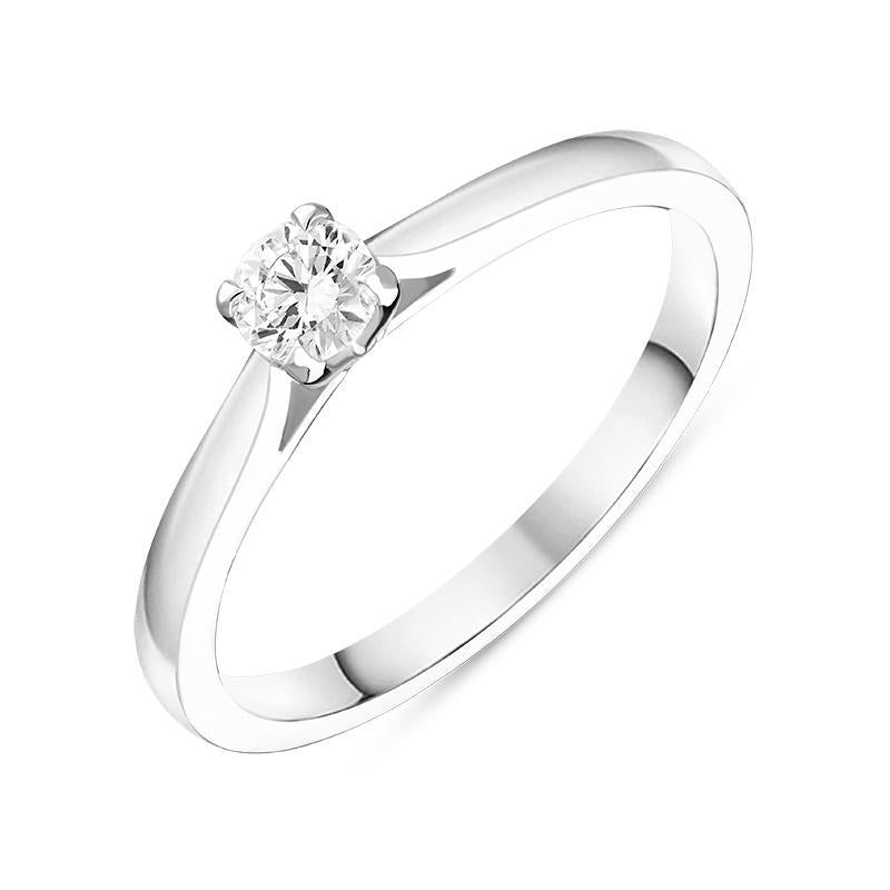 Platinum Brilliant Cut 0.20ct Diamond Solitaire Ring BLC-162