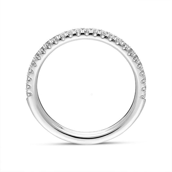 Platinum Brilliant Cut 0.27ct Diamond Half Eternity Ring BLC-176