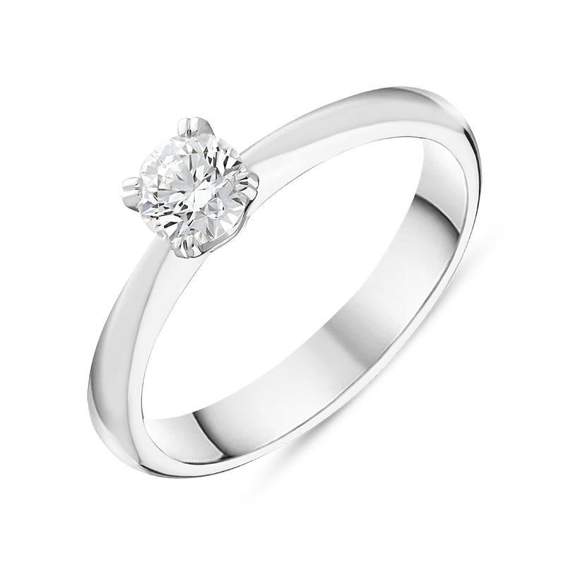 Platinum Brilliant Cut 0.31ct Diamond Solitaire Ring BLC-160