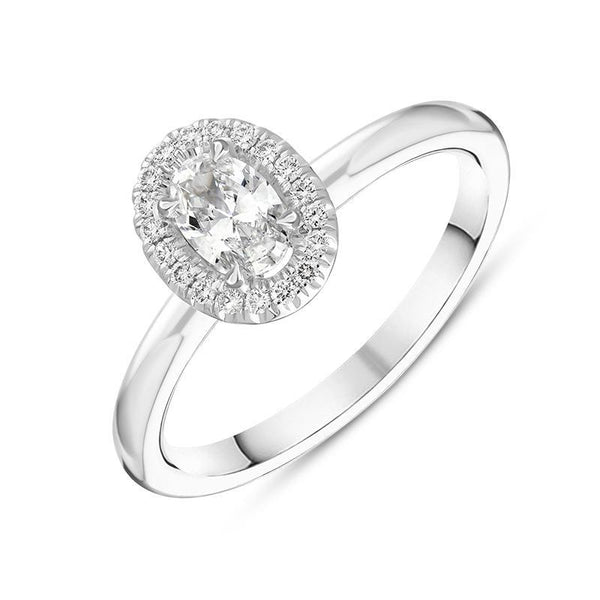 Platinum Brilliant Cut 0.40ct Diamond Oval Ring BLC-170