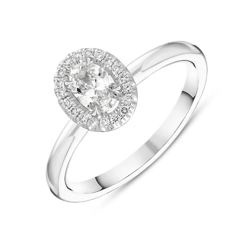 Platinum Brilliant Cut 0.40ct Diamond Oval Ring BLC-170