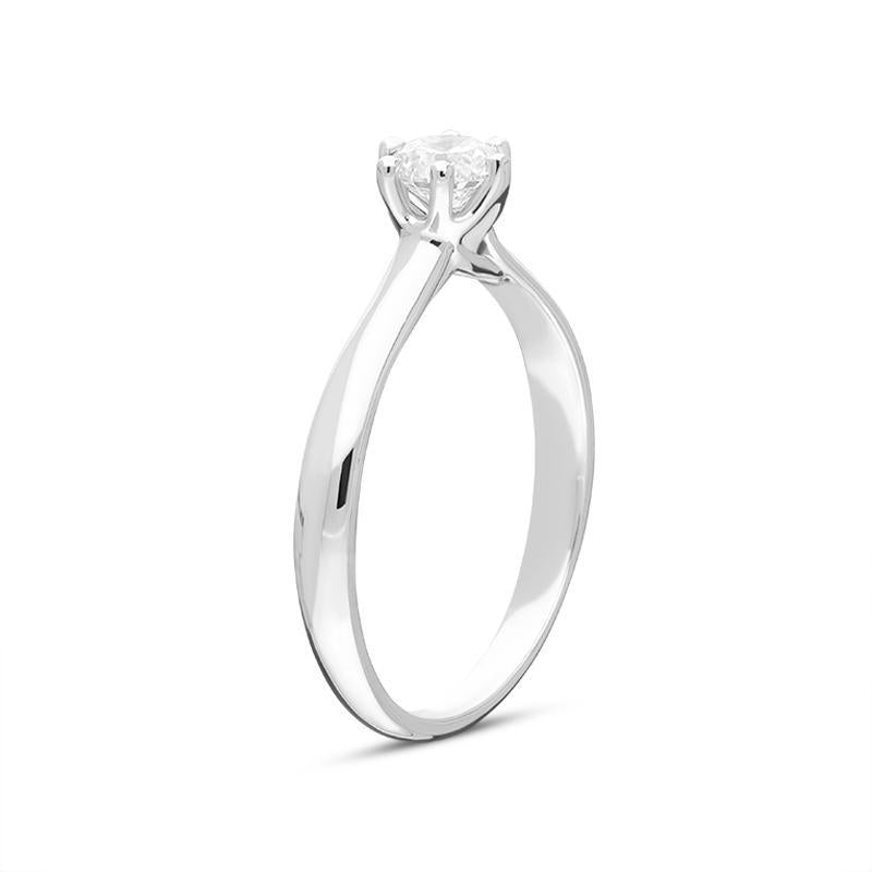 Platinum Brilliant Cut 0.42ct Diamond Trellis Set Solitaire Ring BLC-165