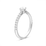 Platinum Brilliant Cut 0.46ct Diamond Shoulder Solitaire Ring BLC-159